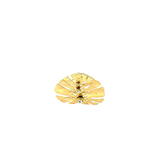 Anillo acero inoxidable para mujer con forma HOJA DE MONSTERA