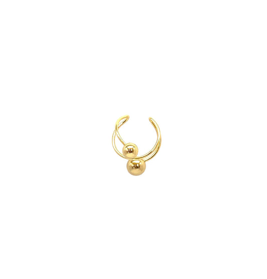 Anillo acero inoxidable para mujer con forma de doble bolas