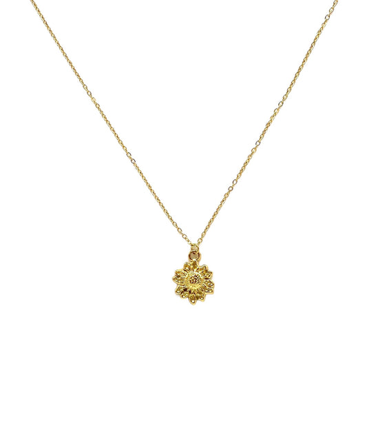 collar acero inoxidable mujer con forma de Flor