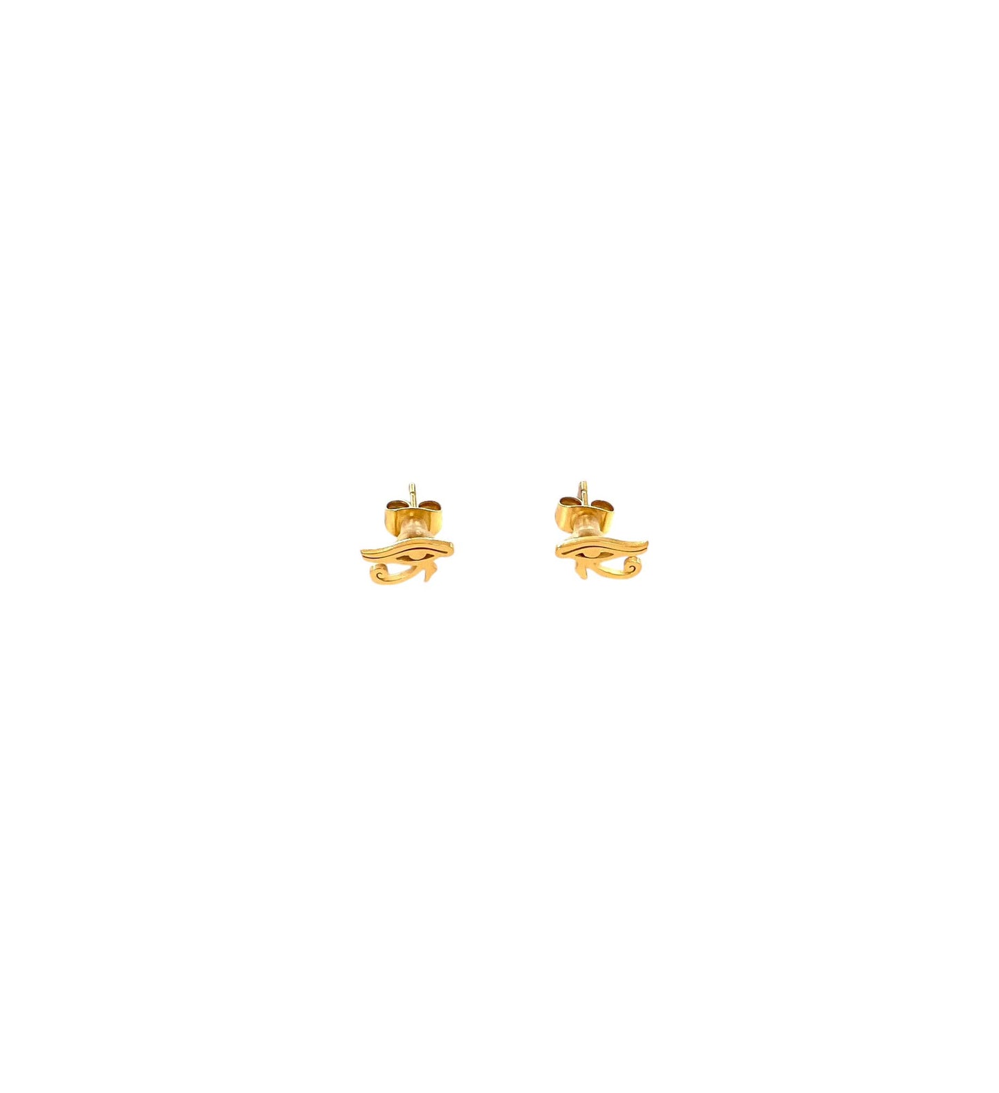 pendientes acero inoxidable pequeños para mujer con forma de Ojo egipcio