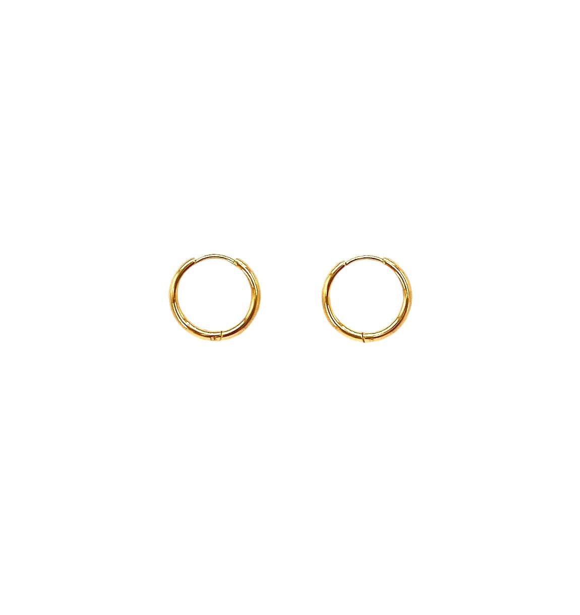 pendientes de aro acero inoxidable para mujer con forma redonda