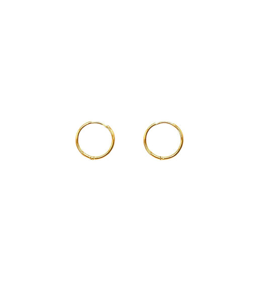 pendientes de aro acero inoxidable para mujer con forma redonda