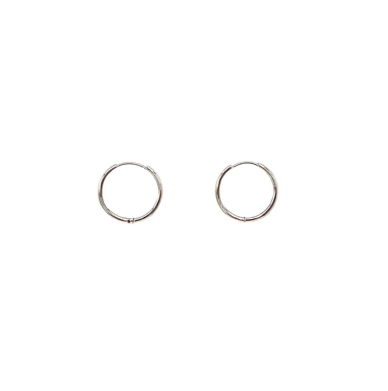 pendientes de aro acero inoxidable para mujer con forma redonda